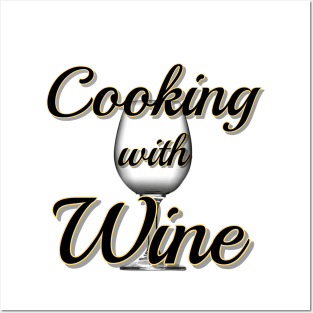 Cooking With Wine Logo Posters and Art